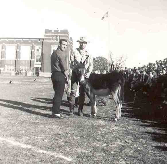Photo of Joe Miner and donkey