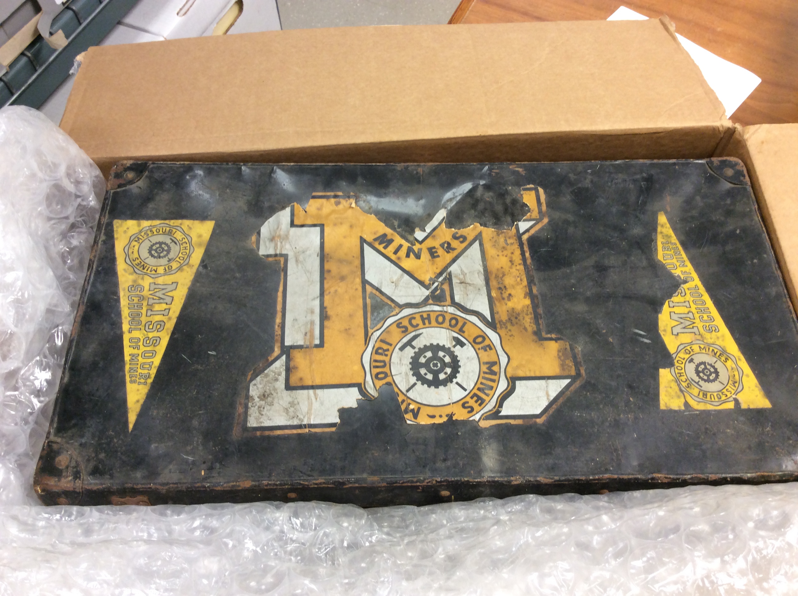 Suitcase used by Schrumpf when he was a student at MSM.